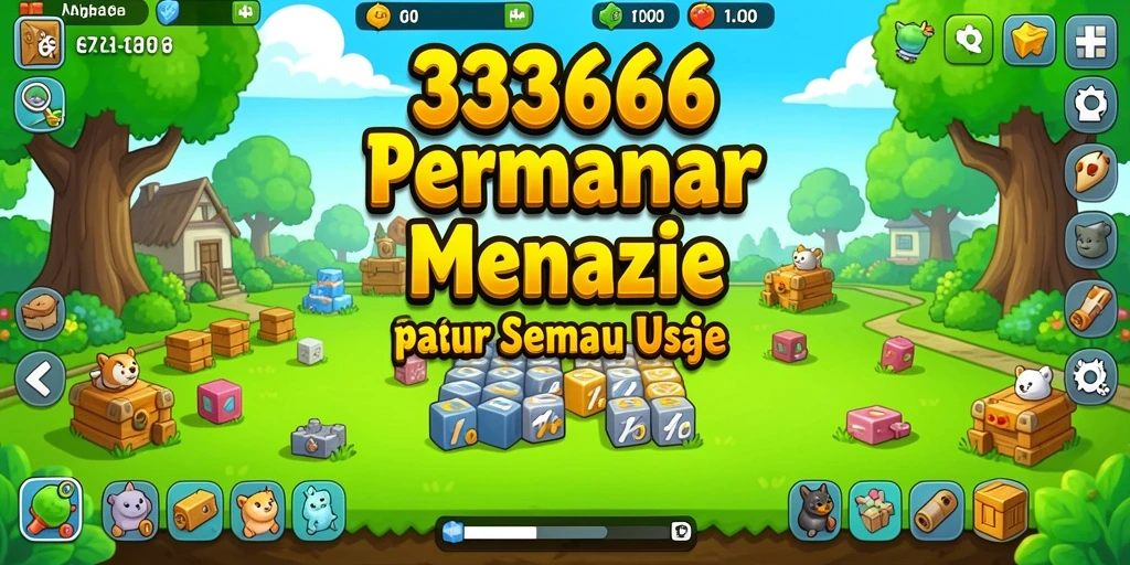 Screenshot gameplay 333666 menunjukkan tantangan puzzle yang seru dan grafis yang menarik.