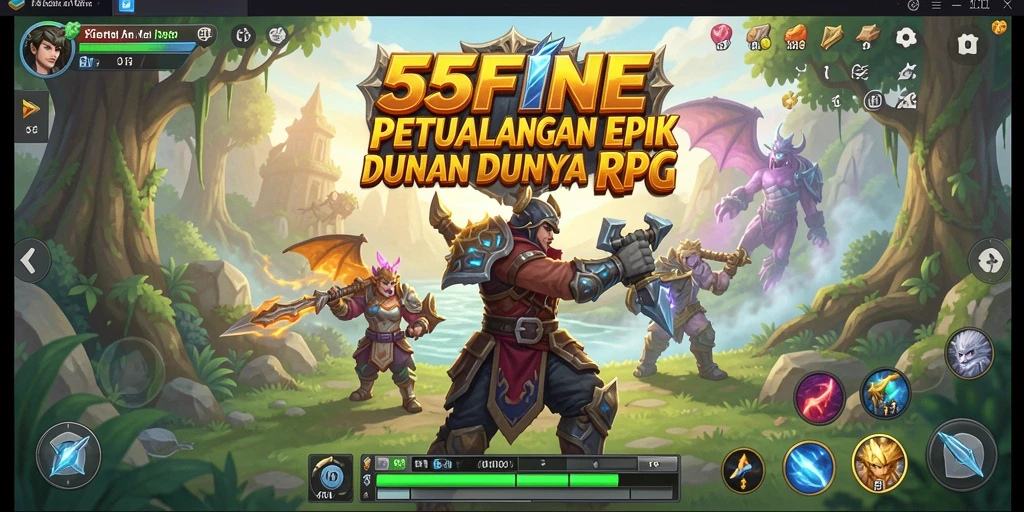 Gameplay seru dan mendalam di 55FIVE dengan aksi RPG.