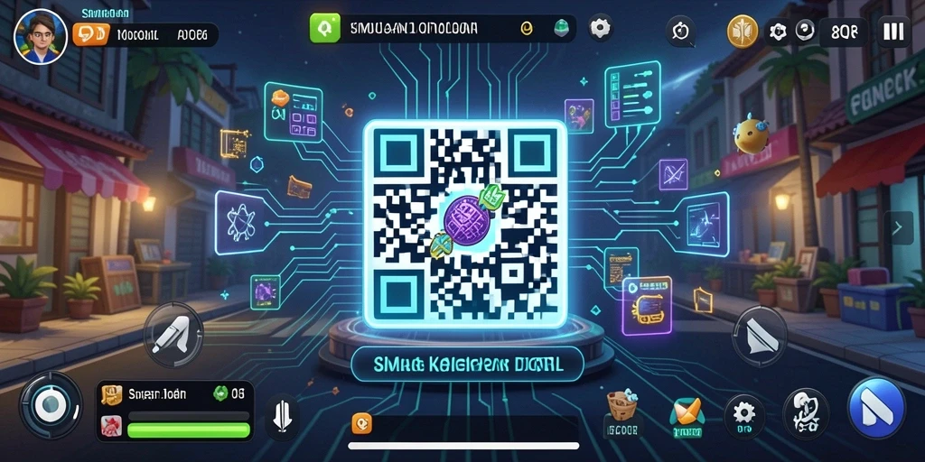Screenshot utama 8QR menampilkan aksi gameplay yang seru dan interaktif.