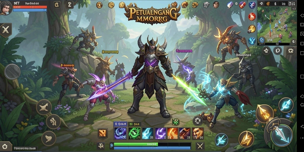 Tampilan gameplay seru dalam dunia MMORPG yang menakjubkan.