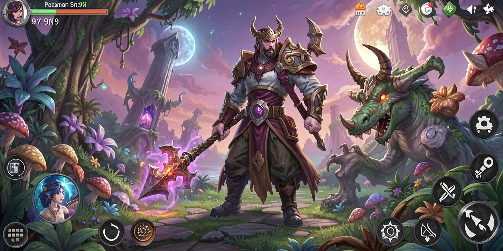 Tampilan gameplay <strong>9N9N</strong> yang menampilkan aksi petualangan yang mendebarkan.