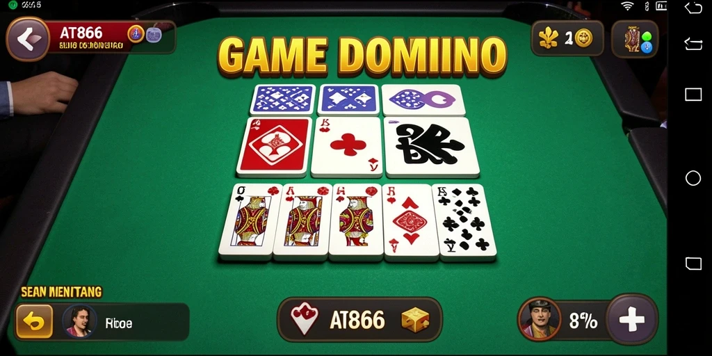 Tangkapan layar AT866 menampilkan aksi seru permainan Domino.