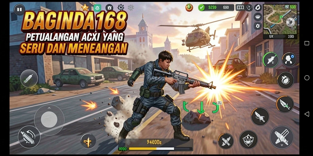 Tampilan seru gameplay BAGINDA168 dalam aksi penuh adrenalin.