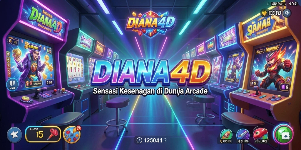 Tangkapan layar utama DIANA4D menampilkan keseruan gameplay arcade yang menarik.