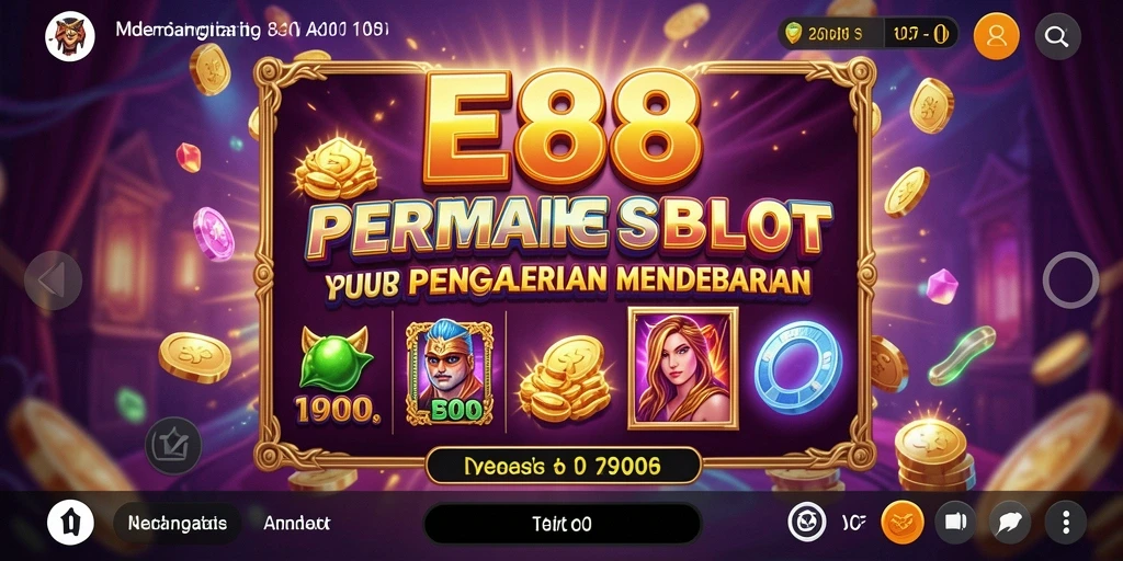 Tampilan gameplay E88 yang penuh warna dan menarik dari permainan Slot.