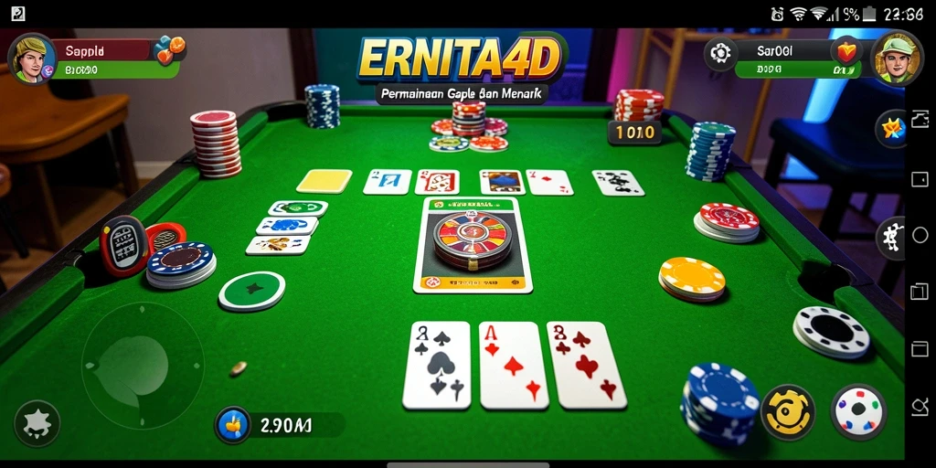 Tampilan menawan dari gameplay Gaple di ERNITA4D.