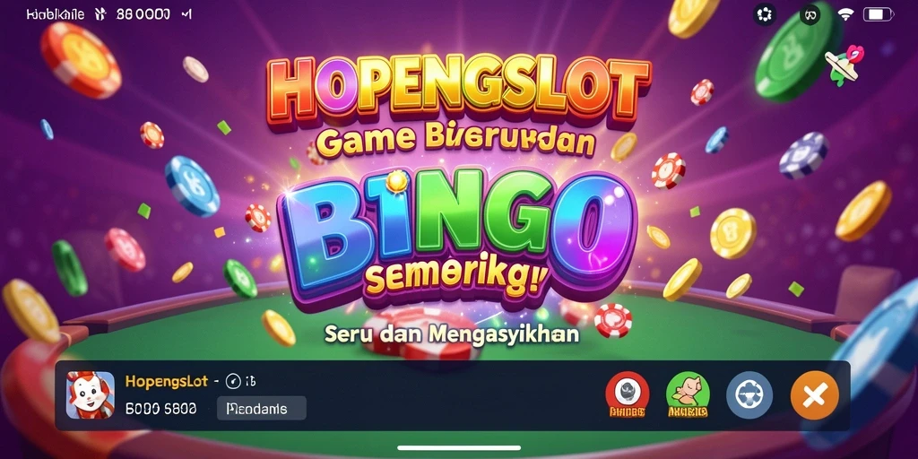 Screenshot gameplay HOPENGSLOT yang menunjukkan suasana seru saat bermain Bingo.
