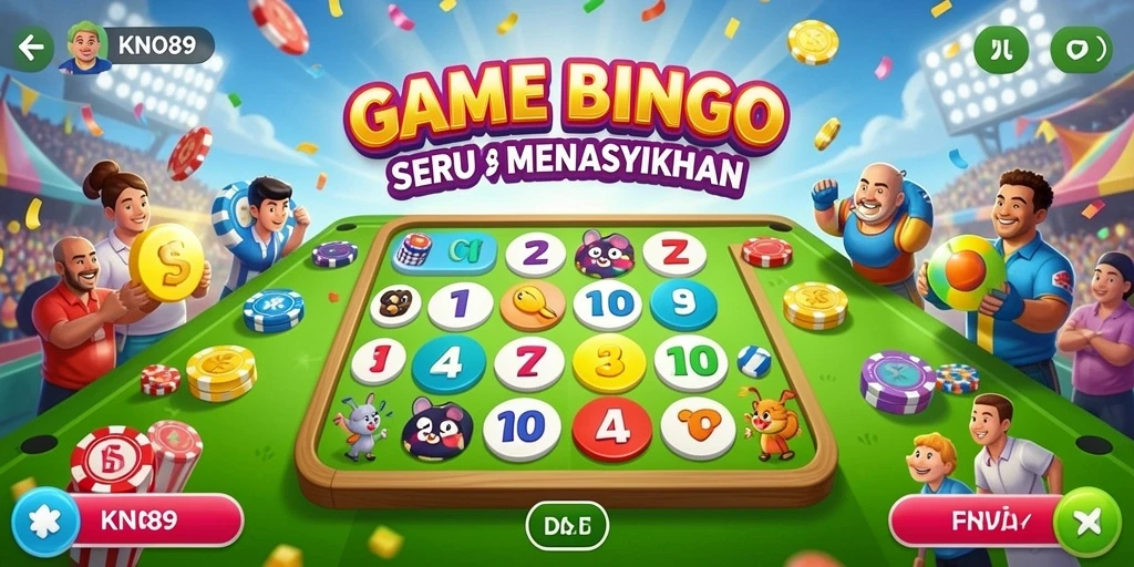 Tampilan gameplay seru dari KNO89 dengan suasana Bingo yang menegangkan.