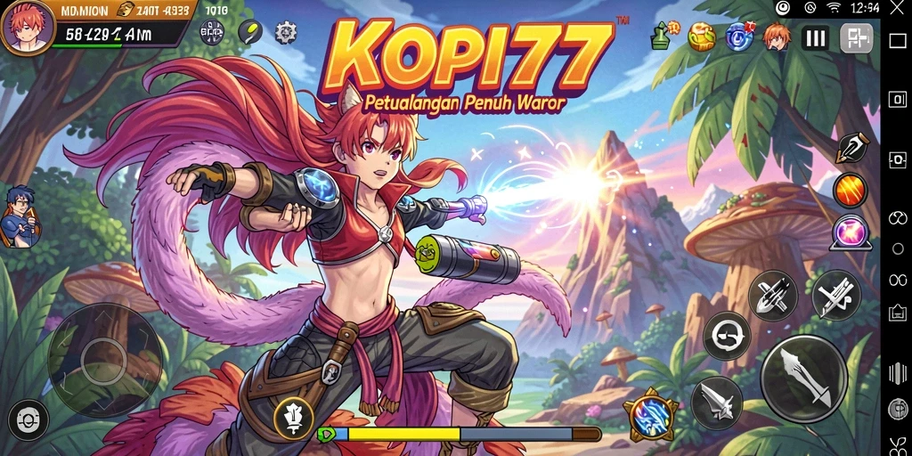 Tampilan screenshot menunjukkan petualangan seru dalam KOPI77.