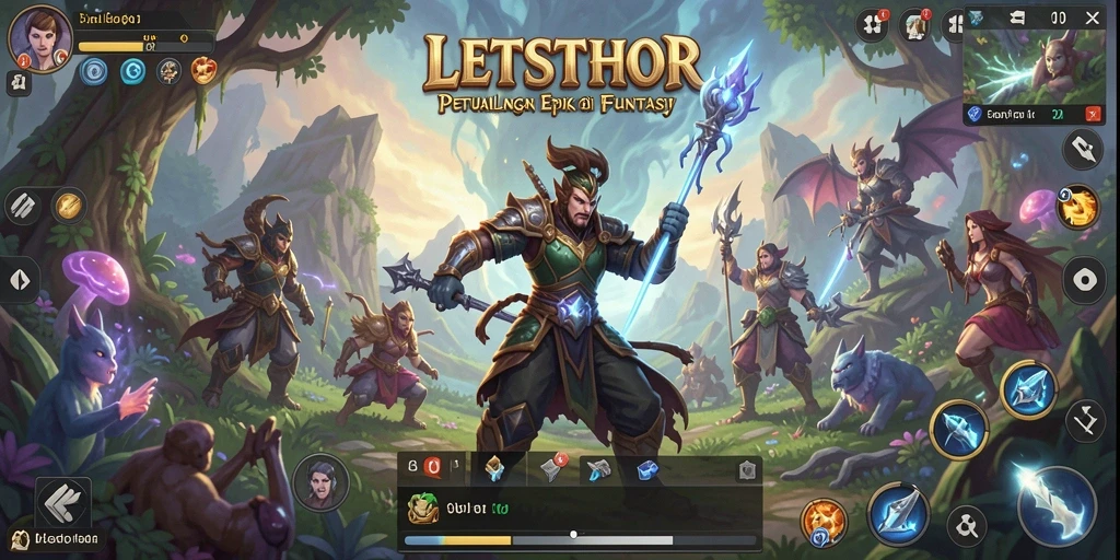 Gameplay LETSTHOR menunjukkan aksi seru dalam dunia RPG.