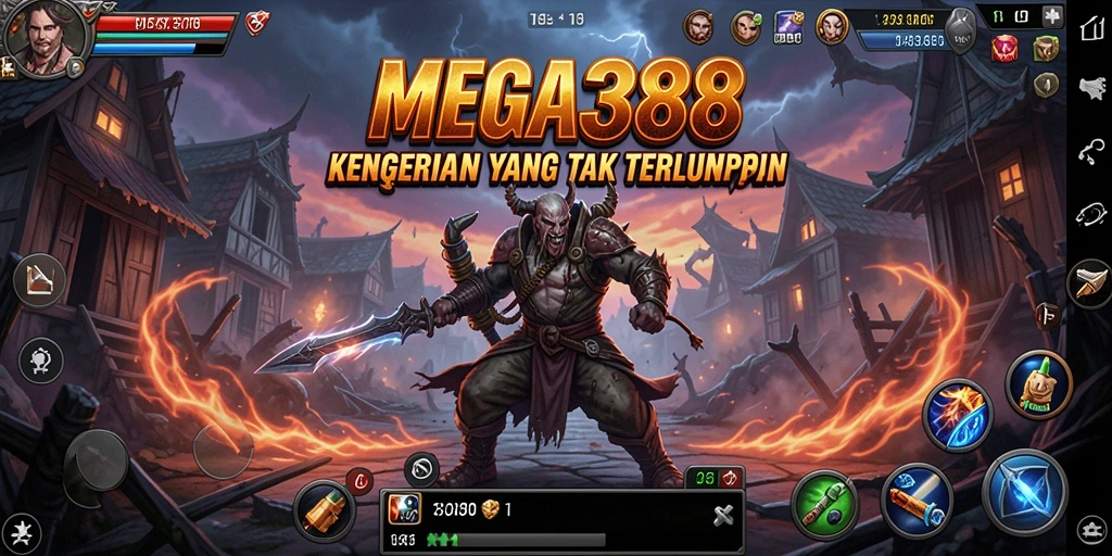Gameplay menegangkan dari MEGA388 dengan karakter dan suasana Horror.