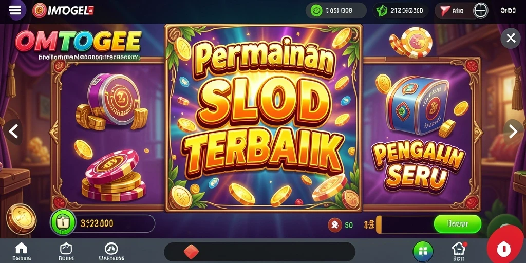 Screenshot gameplay <strong>OMTOGEL</strong> menampilkan slot dengan desain menarik dan interaktif.