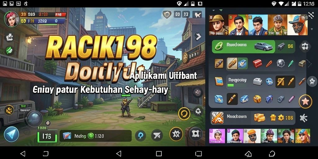 Tampilan antarmuka aplikasi RACIK198 yang intuitif dan mudah digunakan.