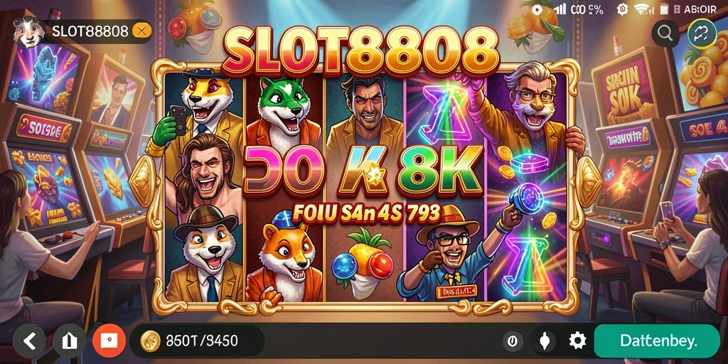 Tampilan menarik dari gameplay slot dalam SLOT8808 yang menarik.