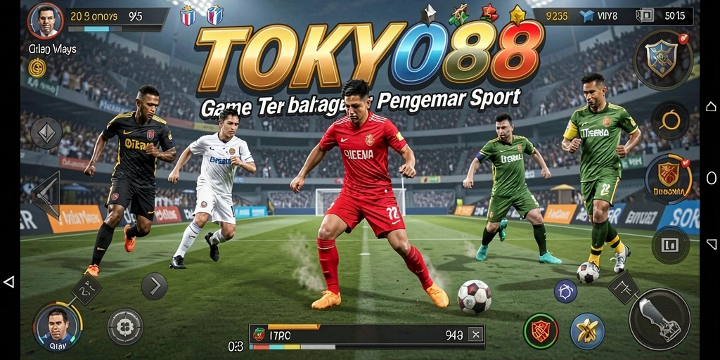 Screenshot utama TOKYO88 menampilkan gameplay olahraga yang intens.