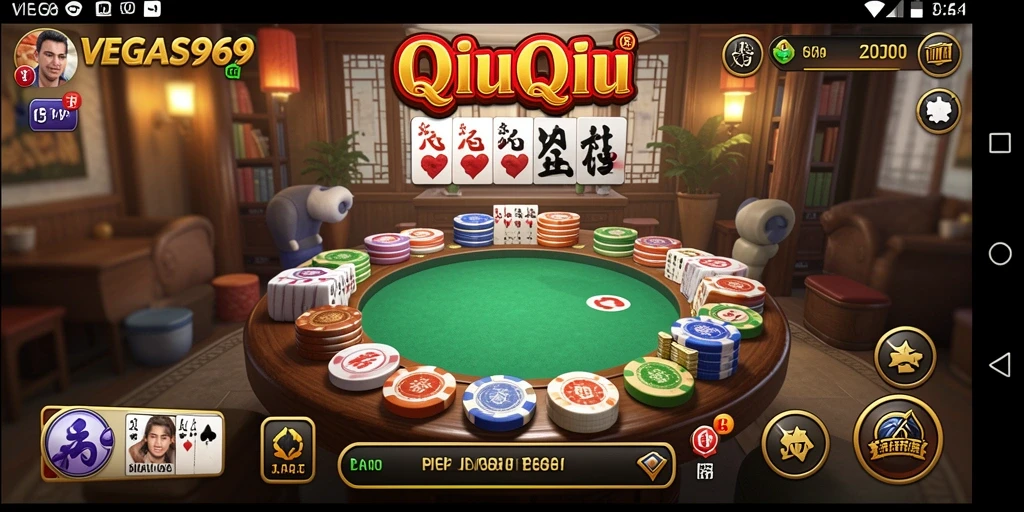 Tampilan gameplay QiuQiu yang seru dan menyenangkan.