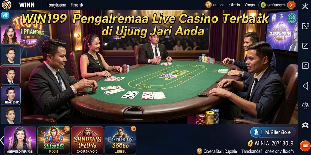 Screenshot gameplay Live Casino yang mendebarkan dari WIN199.