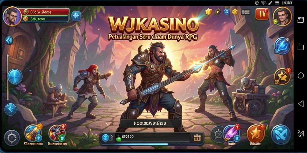 Tampilan seru gameplay WJKASINO menampilkan pertarungan dan eksplorasi karakter.