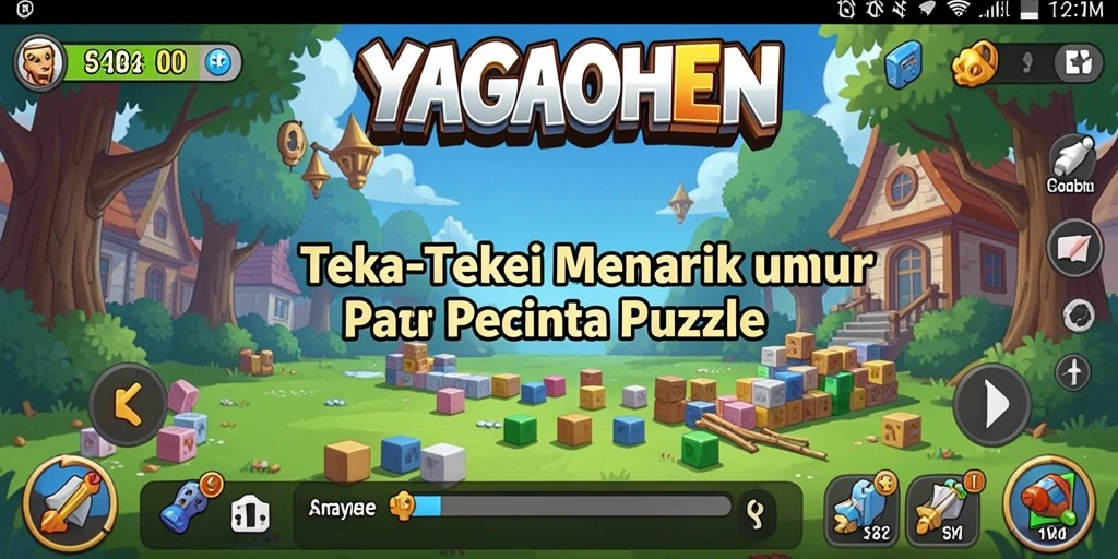 Screenshot gameplay YAGAOHEN yang menampilkan tantangan puzzle.