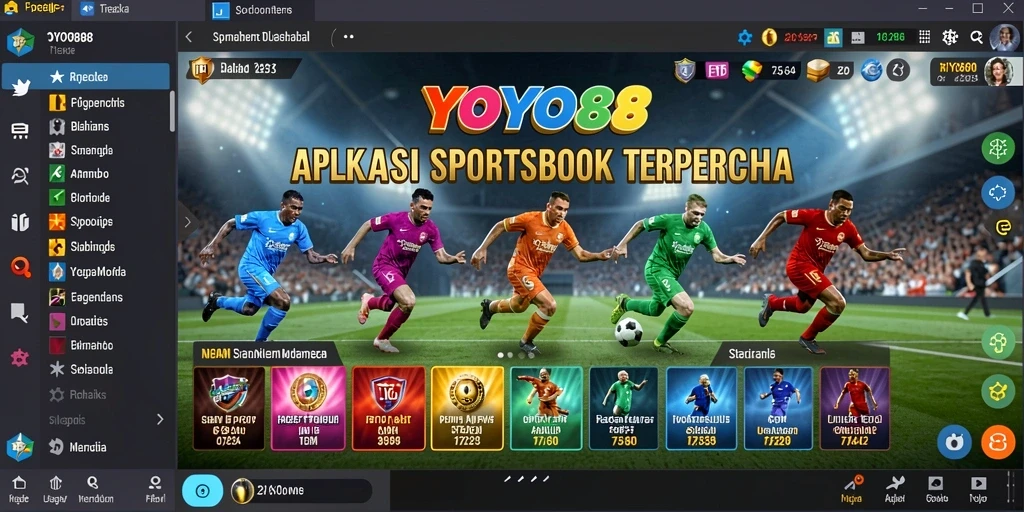 Screenshot menunjukkan tampilan judi sportsbook yang menarik dan interaktif.